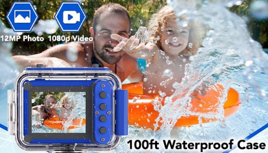 HD Waterproof Action Camera With Accessories for Kids