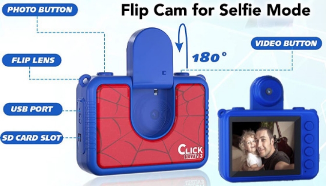 Picture 4 of HD Waterproof Action Camera With Accessories for Kids