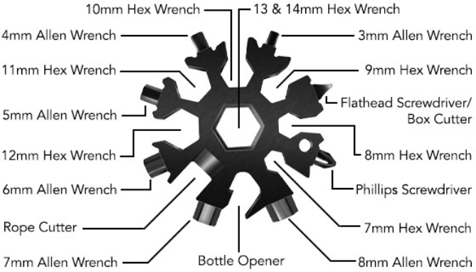 Picture 4 of Snowflake Super Muli-Tool 2Pk Your Pocket-Sized Handyman