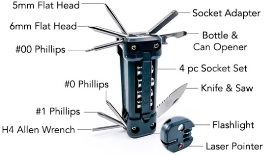 16-in-1 Super Multi-Tool with Socket Set