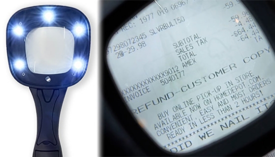 LED Magnifying Glass with UV Light and Kickstand