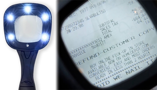 Picture 2 of LED Magnifying Glass with UV Light and Kickstand