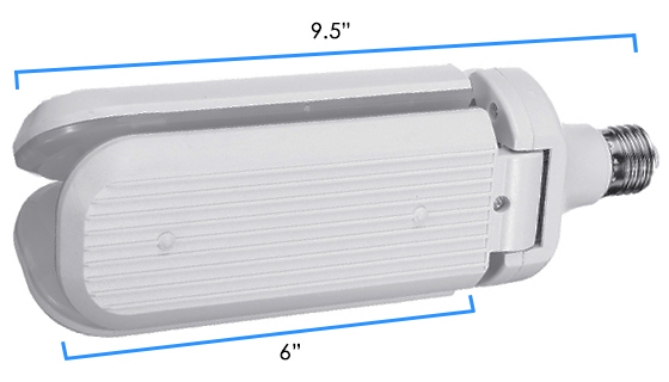 Picture 3 of Universal Folding Triple Panel Ceiling Light: 3500 Lumens