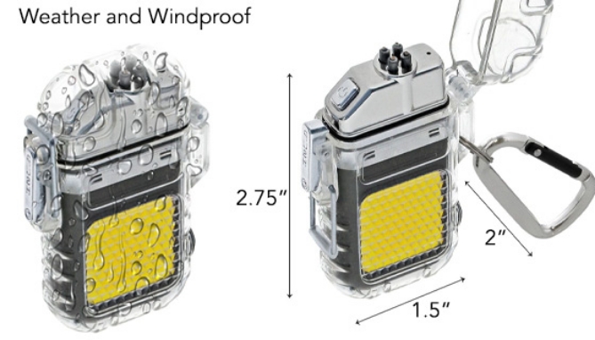 Rechargeable Plasma Arc Lighter and Utility Light