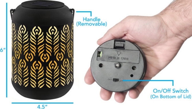 Picture 3 of Solar-Powered Shadow Decoration Lantern 2pk