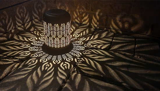 Solar-Powered Shadow Decoration Lantern 2pk