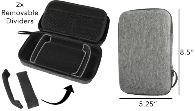 Picture 3 of Hardshell Electronics Travel Organizer Zippered Case
