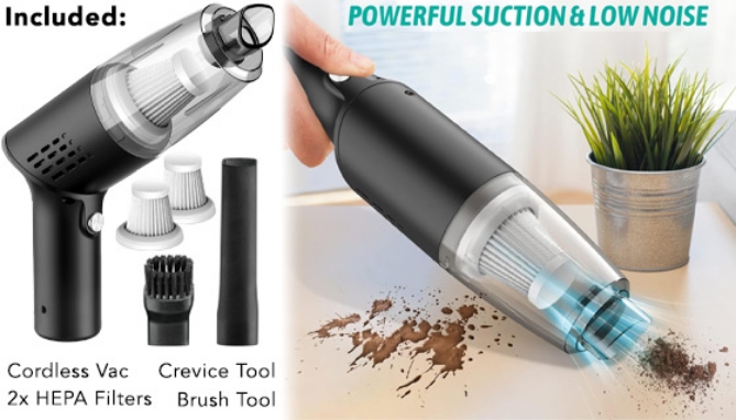 Rechargeable, Handheld Car Vacuum Cleaner