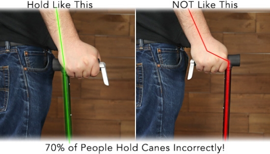 Self-Standing Safety Cane with Car Handle