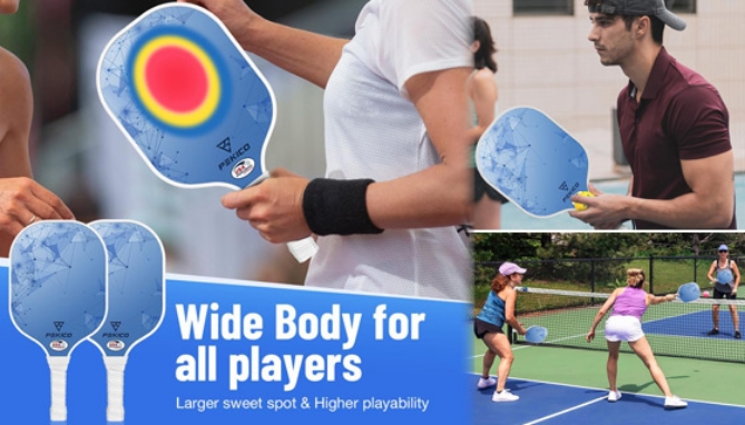 Picture 4 of Fiberglass Pickleball Paddle And Ball Set