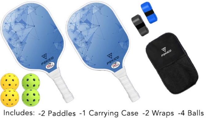 Fiberglass Pickleball Paddle And Ball Set