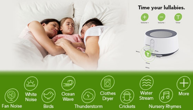 Picture 2 of White Noise Sleep Sound Machine with Night Light