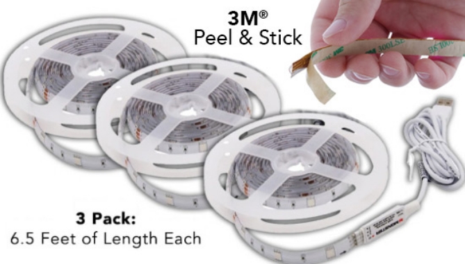 Picture 3 of Monster Illuminessence LED Strip Lights with Multicolor Remote - 3 Complete Starter Kits