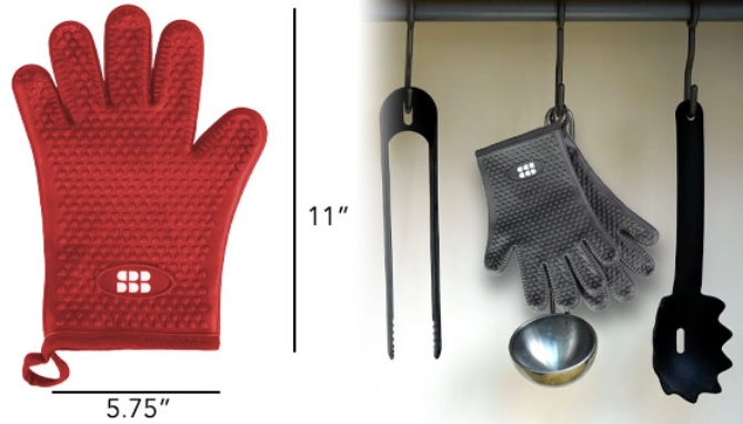 Picture 5 of Cotton Lined Silicone Heat and Cold Resistant Gloves