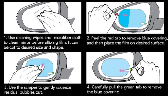 Waterproof Film Kit for Car Side Mirrors
