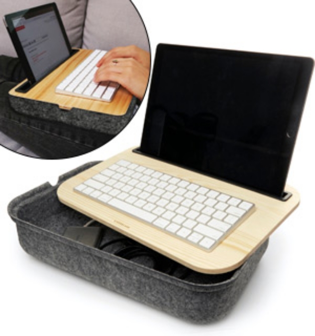 Picture 1 of Wooden iBed Lap Desk w/ Storage by Kikkerland