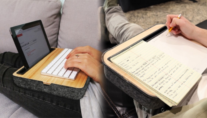 Picture 2 of Wooden iBed Lap Desk w/ Storage by Kikkerland