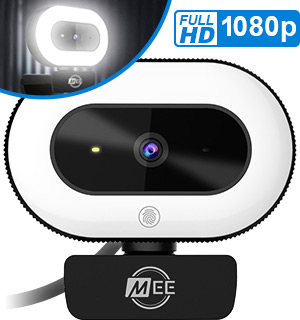 MEE Audio Full HD 1080p LED Ring Light USB Webcam