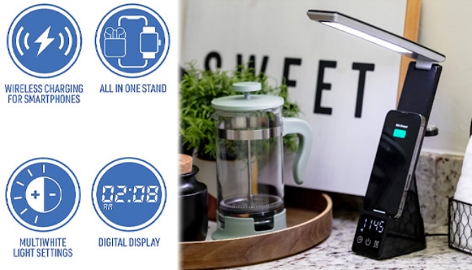 Picture 2 of 5 in 1 Power Hub Desk Lamp Station