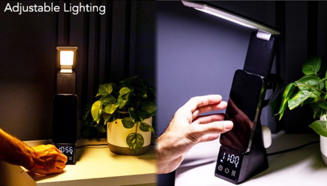 Picture 3 of 5 in 1 Power Hub Desk Lamp Station