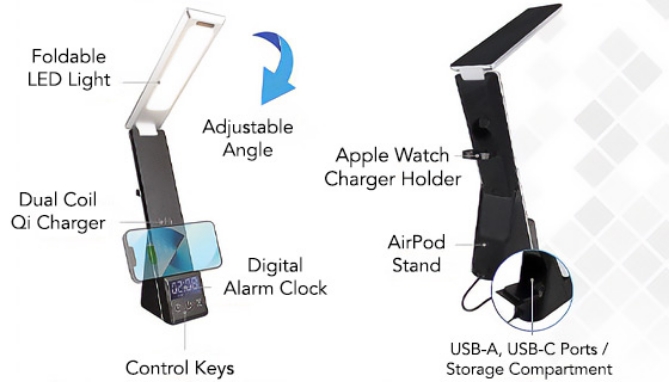 5 in 1 Power Hub Desk Lamp Station