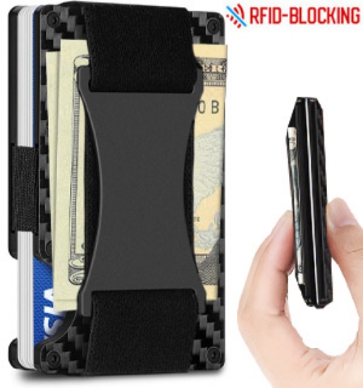 RFID Blocking Slim Minimalist Wallet with Money Strap - PulseTV