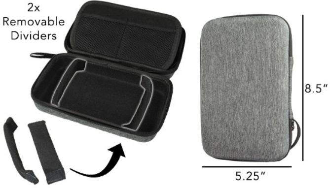 Hardshell Electronics Travel Organizer Zippered Case (Dented Packaging)