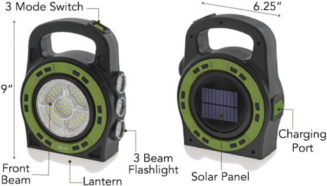 Solar 3-Way Anywhere Light With Dual Charging