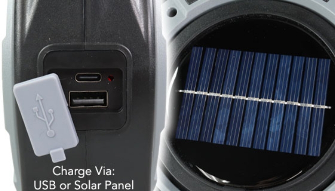 Solar 3-Way Anywhere Light With Dual Charging