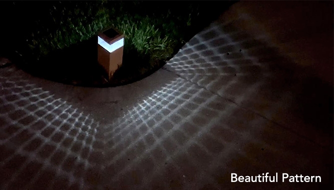 Case of 6 Faux Concrete Solar Bollard Light