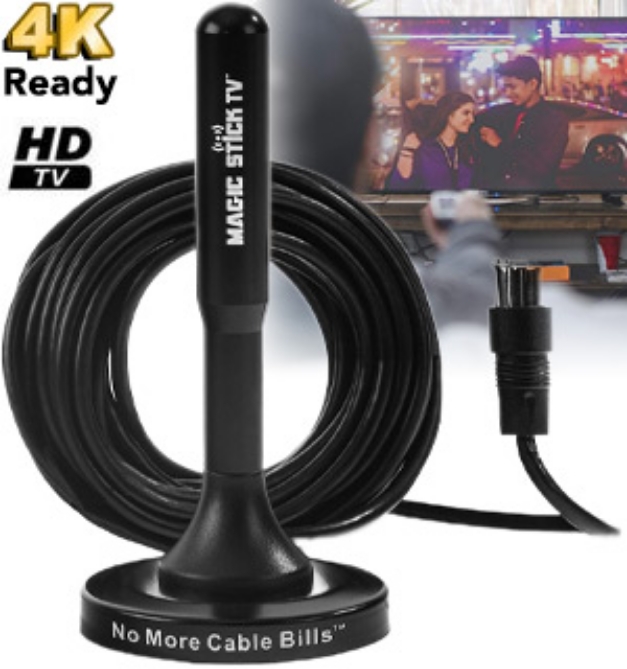 Picture 1 of The New Magic Stick HDTV Antenna with Booster Plate (Dented Packaging)