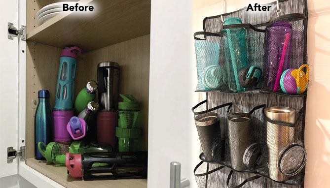 Water Bottle and Tumbler Storage, Over the Door Organizer for Stanley, Yeti, Owala, and More!