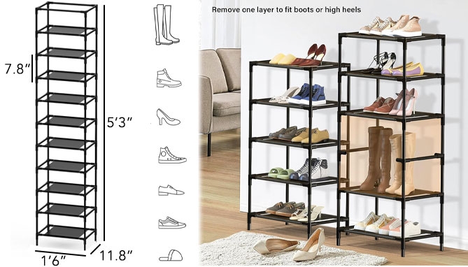 Picture 4 of Adjustable Portable Closet/Shoe Organizer
