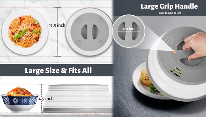 Picture 5 of Magnetic and Collapsible Microwave Splatter Guard