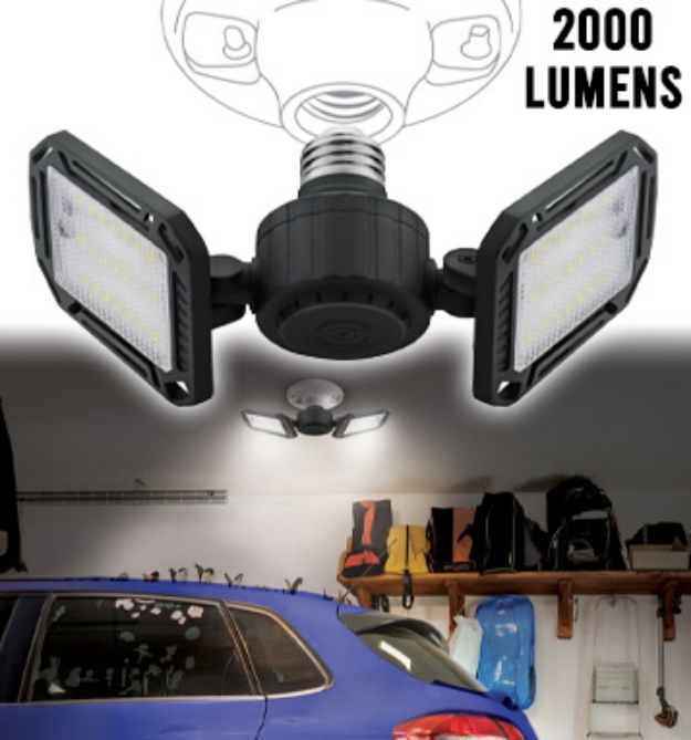 Picture 1 of Double Panel Folding Ceiling Light - 2,000 Lumens