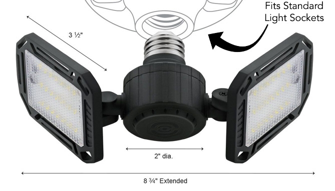 Picture 3 of Double Panel Folding Ceiling Light - 2,000 Lumens