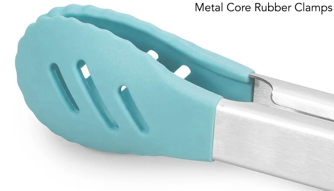 Picture 2 of Premium Silicone Locking Kitchen Tong Set: 10" + 12"