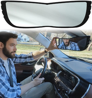 DENTED/Dinged: Angel View Wide View Rearview Mirror (Dented Packaging ...