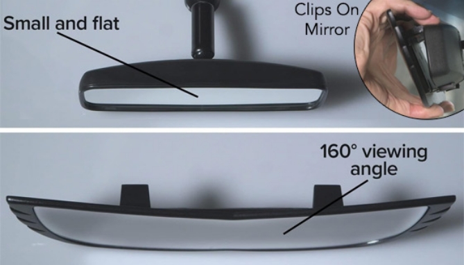 Picture 5 of  DENTED/Dinged: Angel View Wide View Rearview Mirror (Dented Packaging)