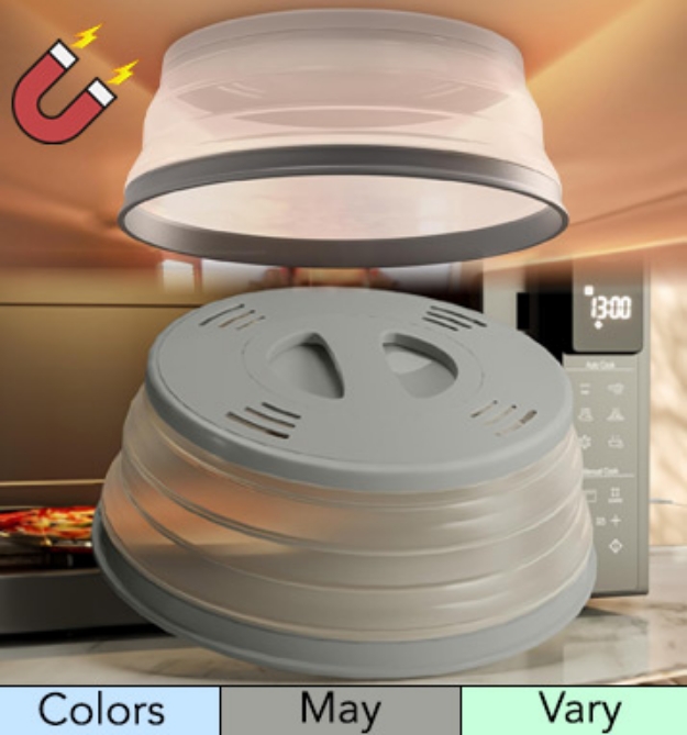 Picture 1 of Magnetic and Collapsible Microwave Splatter Guard