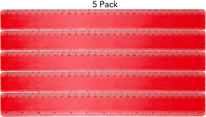 12-Inch Flexible Ruler - 5 Pack - PulseTV