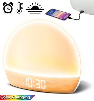 Sunrise Alarm Clock with Soft LED Lights by Brookstone - PulseTV