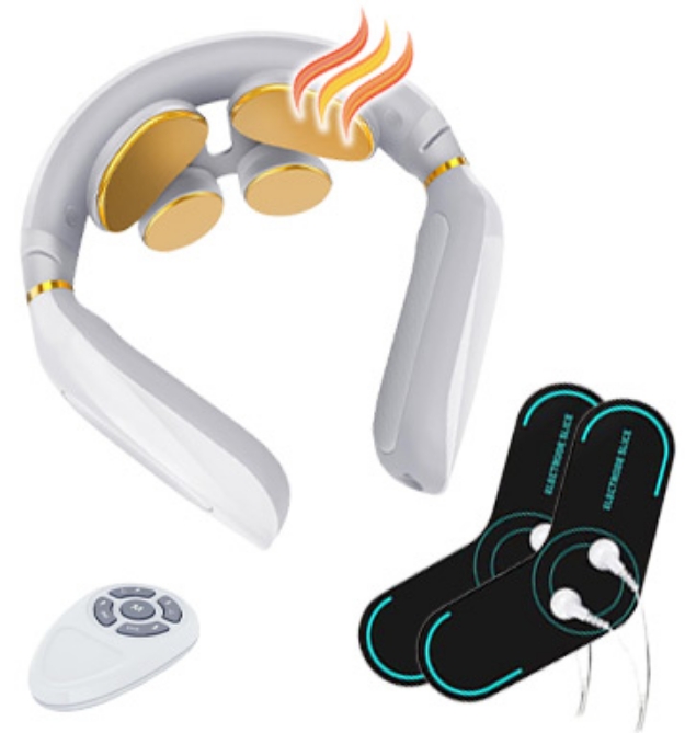 Picture 1 of Smart Neck Massager Kit With Heat And Remote - Luxury Tens Unit