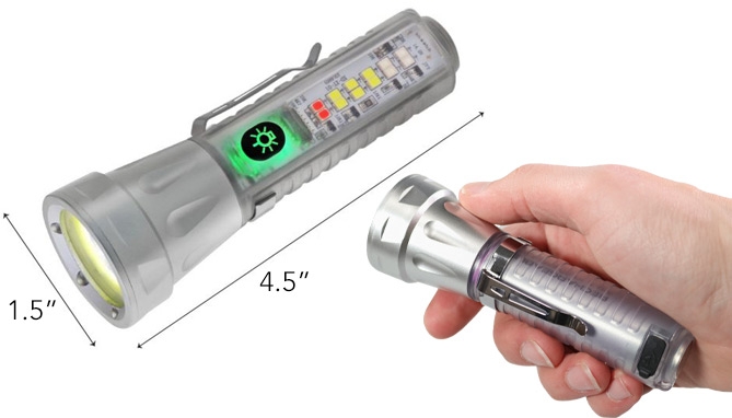 Picture 3 of Rechargeable 6 Mode Multi Beam Flashlight With UV Light  