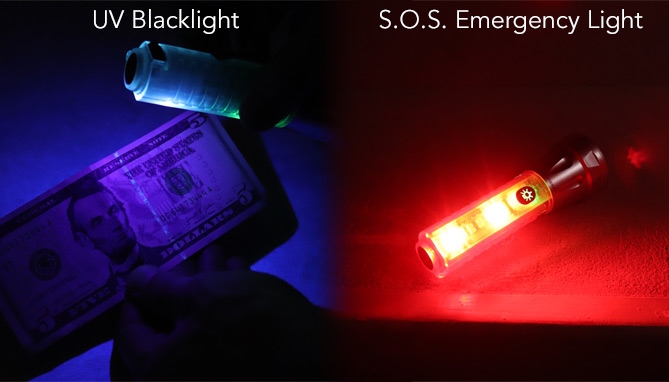 Picture 7 of Rechargeable 6 Mode Multi Beam Flashlight With UV Light  