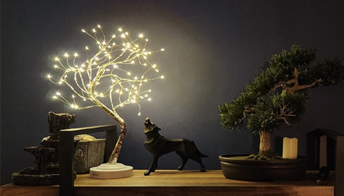 Picture 4 of 108 LED Tabletop Fairy Light Tree - 2 Pack  