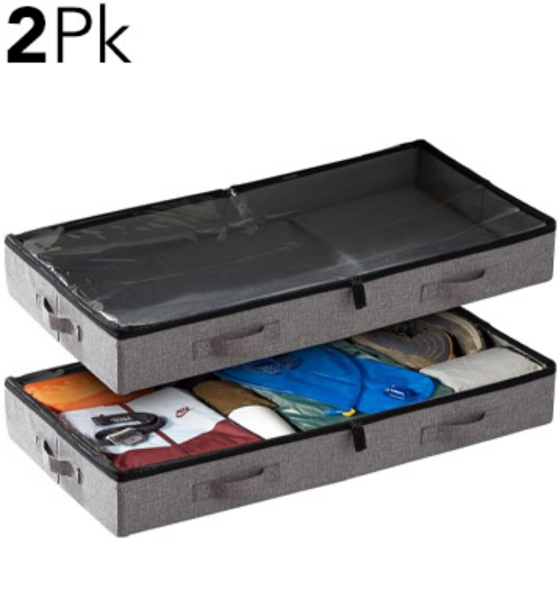 Picture 1 of Deluxe Under Bed Storage Containers Set of 2