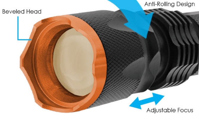 Picture 4 of Micro SWAT Tactical Flashlight: 300 Lumens 2-Pack