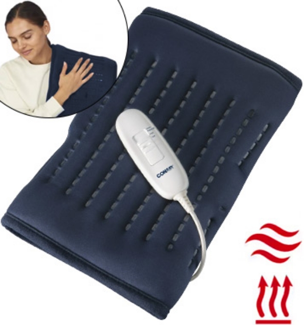 Picture 1 of XLG ConairComfort 11.5" x 24" Massaging Heating Pad, Soothing Heat and Massage