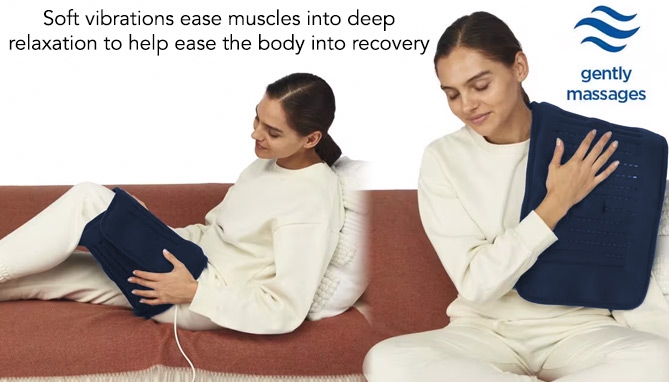 Picture 2 of XLG ConairComfort 11.5" x 24" Massaging Heating Pad, Soothing Heat and Massage